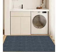 LIWEIREN Tapis de Porte Paillasson 50 x 75 cm Antidérapant Entretien Simple Tapis Entrée Interieur Antidérapant et Imperméable Lavable en Machine pour Entrée, Couloir, Chien, Gris