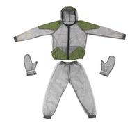 LIXADA Costume Anti-Moustique extérieur Pêche Insecte Apiculture Combinaison de Protection Maille Ultra Legere Portable Combinaison de Bee Anti Moustiques Insectifuge Maille Chemise Gants Pantalon