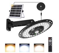Lixada Lampe solaire suspendue pour extérieur, 180 LED, batterie 4400 mAh, avec câble de 5 m, étanche IP65, détecteur de mouvement, 5 modes, pour l'intérieur et l'extérieur, jardin, camping
