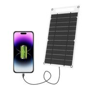 Lixada Panneau Solaire 7,8W Ultra Mince Silicium Monocristallin Panneau Solaire Chargeur Port USB pour Téléphone Portable