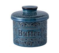 LIXSAZSE Beurrier avec couvercle en céramique raffinée, durable et élégant. Bol en porcelaine avec ligne de niveau d'eau.