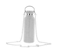 LIXSAZSE Mug isotherme portable, idéal pour les voyages, élégant et scintillant, au quotidien pour offrir. Durable et sans odeur. Avec chaînette,