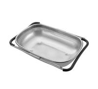 LIXSAZSE Passoire d'évier rétractable et résistante, à mailles fines, idéale pour rincer les légumes. Panier égouttoir en acier inoxydable.