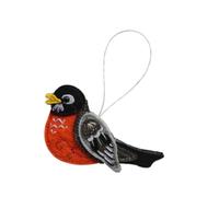 LIXSAZSE Pour Joie en famille avec un arbre de Noël de qualité supérieure suspendu, décoration suspendue en forme d'oiseau, ornement de Noël résistant à, Orange, 8.5 x 4 cm