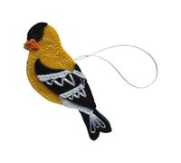 LIXSAZSE Pour Joie en famille avec un arbre de Noël de qualité supérieure suspendu, décoration suspendue en forme d'oiseau, ornement de Noël résistant à, Jaune Noir, 8.5 x 4 cm