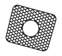 LIXSAZSE Tapis d'évier antidérapant en silicone, avec égouttoir intégré. Conception flexible pour la maison l'hôtel. Durabilité et facilité, Noir, 34.5 x 29.5 x 0.7 cm