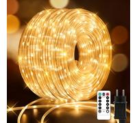 Liyade Guirlande Lumineuse LED de 30 m avec 600 LED et Télécommande | Ø 7,5 Mm Gaine Épaisse, IP65 Étanche pour l’Extérieur, 8 Modes, Intensité Réglable Et Minuterie, pour Noël, Jardin, Fête