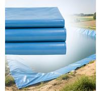 Liyadolaam Bâche d'étang Bleu HDPE 5x8m 6x10m 8x12m 10x15m, indéchirable, Anti-UV, Feuille Plastique polyéthylène 0.16mm pour étangs Poissons, réservoir d'irrigation, aquaculture | 3x3m