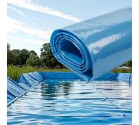 Liyadolaam Bâche Étang PEHD Bleu Anti-UV, Feuille de Plastique en polyéthylène Bleu pour étangs d'aquaculture, Membrane Renforcée pour Aquaculture pour Bassins à Poissons et Koi(4x8m)