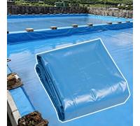 Liyadolaam Bâche Grand Bassin HDPE 1x8m 2x3m 4x5m 5x7m 6x10m 7x8m 8x12m 10x15m Membrane imperméable Bleue Anti-Perforation pour étangs Poissons, réservoir Industriel d'aquaculture