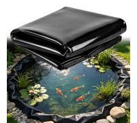 Liyadolaam Feuille polyéthylène Noire Robuste - Membrane revêtement étang épaisse 0,13mm résistante l'humidité - Film Pliable pour étang Poissons bâche pour étang Jardin Aquatique(8x12m)