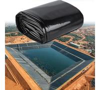 Liyadolaam Grand revêtement de Bassin renforcé - Revêtement de Barrage géomembrane Flexible Noir HDPE 0,13 mm pour étangs à Poissons, réservoirs, aquaculture(7x8m)
