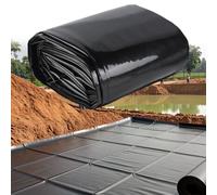 Liyadolaam Revêtement de Barrage géomembrane HDPE épaisseur 0.13mm Noir 2x3m 3x4m 4x5m 5x7m 6x8m 8x10m 10x15m bâche d'étang pour réservoirs Aquaculture lac Artificiel(4x6m)