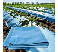 Liyadolaam Revêtement d'étang d'aquaculture HDPE Bleu épaisseur 0.16mm 1x8m 2x3m 3x4m 4x4m 5x5m 6x10m 8x12m 10x15m Membrane imperméable Flexible(1x8m)