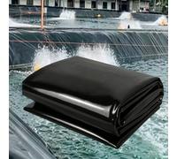 Liyadolaam Revêtement d'étang en HDPE 5mil, 1x8m, 2x3m, 4x4m, 5x5m, 6x10m, 10x12m, sous-Couche Noire, Flexible et Robuste, pour l'ingénierie des ressources en Eau(10x15m)