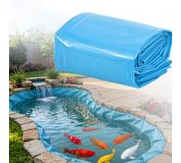 Liyadolaam Revêtement d'étang PEHD 1x8m 2x3m 6x10m 8x12m Bleu 0,16mm Membrane imperméable pour étangs Poissons Koi Cascade Jardin aménagement paysager extérieur(3x5m)