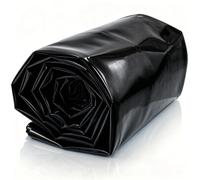 Liyadolaam Revêtement d'étang PEHD Noir, 5x8m, 6x10m, 8x12m, 10x15m, revêtement de Barrage géomembrane Robuste pour bassins de rétention d'aquaculture, étangs extérieurs - Anti-UV(3x7m)