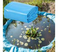 Liyadolaam Revêtement étang Lotus Feuille Plastique polyéthylène Bleu 0,16 mm Film étanchéité Membrane résistante à l'humidité pour Petits étangs Fontaine Jardin(1x6m)