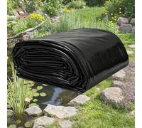 Liyadolaam Revêtements de Bassin renforcés pour Bassin à Poissons Jardin Aquatique Revêtement Noir HDPE Bouclier sous-Couche Flexible pour bassins extérieurs Membrane Bassin Anti-UV(6x12m)
