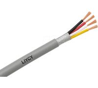 LIYCY 4X0,5 100 - Câble de commande 4x0.5mm², blindé, anneau de 100m.