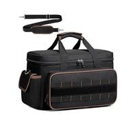 LIYJTK 17 Inch Heavy Duty Tool Bag with 20 Pockets Wide Mouth Storage
