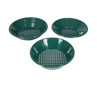 LIYJTK Gold Panning Kit 14 and 15 inch Round Pan 13.8 inch Sieve Outdoor Gold Prospecting Collection Tools Green for Alluvial Gold Mining Beginners and Experts