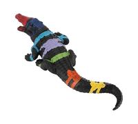 LIYJTK Mini résine Crocodile Sculpture Statue décor Moderne Animal Figurine Table maître de la pièce maîtresse pour Jardin extérieur intérieur