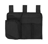 LIYJTK Sac de Rangement de Chevet, Rail de lit en Nylon Suspendu, Pochette de Rangement pour dortoirs universitaires, hôpitaux, lit de bébé Noir