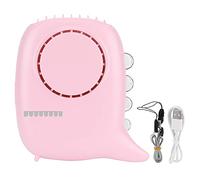 LIYJTK Ventilateur électrique suspendu au cou petit ventilateur électrique portabl (Rose)