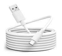 Lizoak Câble USB C 5 m pour caméra de sécurité d'extérieur sans fil Xiaomi Mi 1080P, câble d'alimentation USB A vers USB C pour caméra de sécurité Xiaomi Mi Camera 2K Support magnétique EZVIZ C6c CB3