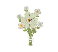 LJHFG63KUYT Bureau Fleurs Horloge Murale décor Applique avec télécommande | Horloges murales Sculpture suspendue(Green,70*104cm)