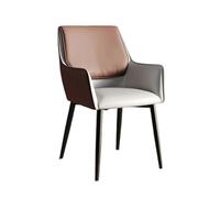 LJHFG63KUYT Chaises de cuisine nordique en cuir synthétique - Chaise moderne pour balcon, mariage, banquet, maison, tabouret de petit-déjeuner (Bruin)