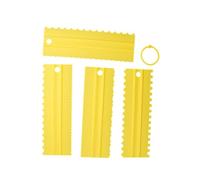 ljhnba 4 pièces grattoir à crème pour gâteau Coupe-pâtisseries grattoir Bords de Dents irréguliers spatules pour gâteau Fromage Chocolat Pain Pizza Fondant trancheuse