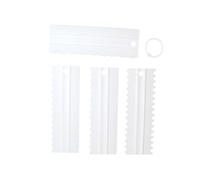 ljhnba 4 pièces grattoir à crème pour gâteau Coupe-pâtisseries grattoir Bords de Dents irréguliers spatules pour gâteau Fromage Chocolat Pain Pizza Fondant trancheuse
