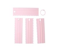 ljhnba 4 pièces grattoir à crème pour gâteau Coupe-pâtisseries grattoir Bords de Dents irréguliers spatules pour gâteau Fromage Chocolat Pain Pizza Fondant trancheuse