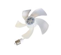 ljhnba E27 Plafond Garage Lumière Efficace Ventilateur De Plafond Pratique Ampoule LED Ventilateur Texture Plastique Adapté pour Entrepôt Atelier Table Flexible Silencieuse