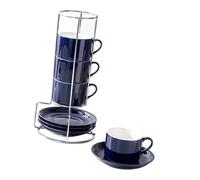 ljhnba Ensemble tasse et plat en céramique verte, 8OZ, substance non mortelle, seize cents boissons chaudes et froides, ensemble de tasses en faïence idéal pour un usage quotidien