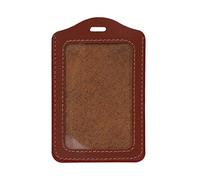 ljhnba Porte-Cartes de Travail en Cuir avec fenêtre d ' Identification, 10 Couleurs, pour étui, Badge, Couverture Verticale de Passeport et Ensemble d ' étiquettes de Bagages