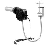 ljhnba Souffleur de barbecue pour la cuisine en plein air, soufflet de ventilateur portatif Rechargeable par USB avec Tube en aluminium, souffleur Rechargeable par USB
