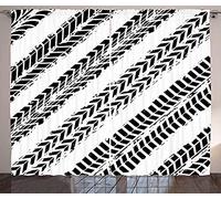 LKCD Rideau Occultant Moto De Logo De Pneu Monochrome De Véhicule Tout-Terrain 200X214Cm 3D Impression Rideaux Salon Moderne Thermique Isolant Polyester Rideaux Chambre Cuisine Décoration