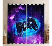 LKCD Rideau Occultant Vidéo De La Manette De Jeu Lightning Du Joueur 264X240Cm Cuisine Salon Fenetre Chambre Enfant Garcon Fille Impression Numérique 3D Oeillet Rideau - Chambre À Coucher De Cuisine D