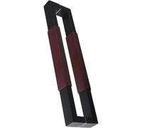 LKDCNUP Poignée de porte coulissante for grange en acier inoxydable et bois, poignée for intérieur extérieur, noire, grande barre traction double face robuste, 1,4/2/2,6/3,3/4/5 pieds (