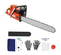LKHDONG Tronçonneuse à essence 71 cm3, 2 temps, avec lame de 28" et réservoir de carburant de 550 ml, scie à bois, scie à essence pour jardin, parcs, forestiers