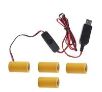 LKIRYUF Câble de batterie USB vers 6 V LR14 C pour 4 piles LR14 C pour jouet, contrôleurs, chauffe-eau, torches éliminateurs