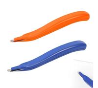 LKJAUOZ Lot de 2 arrache-agrafes magnétiques, ôte agrafe professionnel pour école, bureau et maison, bleu et orange