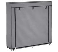LKJephalotrop Armoire à chaussures avec couvercle, 5 niveaux, gris, 115 x | Organiseur en tissu non tissé résistant à la poussière pour couloir et chambre : peut contenir 10 paires de chaussures avec