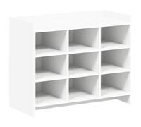 LKJephalotrop Armoire à chaussures blanche - 85 x 39,5 x 70 cm - En bois | Commode compacte pour couloir et chambre à coucher. Offre beaucoup d'espace de rangement et garde l'entrée toujours bien