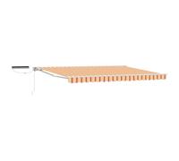 LKJephalotrop e Store électrique 4 x 3 m extensible pour terrasse Jaune | Store semi-cassette avec télécommande et manivelle pour jardin et terrasse, protection solaire robuste.