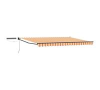 LKJephalotrop e Store électrique à bras articulé, multicolore, 4,5 x 3 m, avec panneau solaire, télécommande, manivelle, protection solaire pour terrasse, piscine, extérieur, anthracite, aluminium