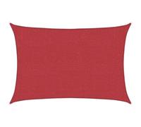 LKJephalotrop e Voile d'ombrage rectangulaire 2 x 3 m - En polyéthylène haute densité 160 g/m² - Filet solaire perméable au vent et à l'eau - Pour terrasse, balcon et jardin - Rouge